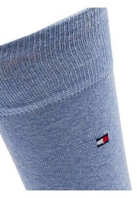 TOMMY HILFIGER - Tommy Hilfiger Zestaw 2 par wysokich skarpet męskich 371111134 Niebieski. Kolor: niebieski. Materiał: materiał, bawełna