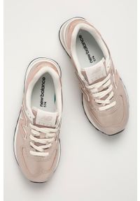 New Balance - Buty skórzane WL574PM2. Nosek buta: okrągły. Zapięcie: sznurówki. Kolor: różowy. Materiał: skóra. Model: New Balance 574 #4
