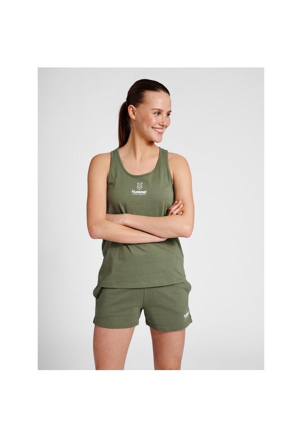 Damski tank top Hummel GC Val. Kolor: zielony. Długość rękawa: bez rękawów. Sport: fitness