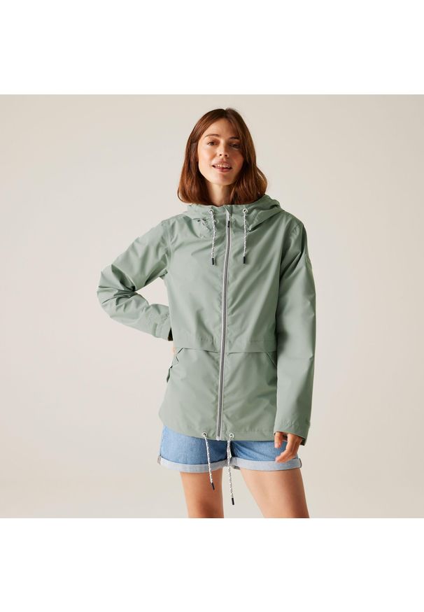 Regatta - Kurtka turystyczna przeciwdeszczowa damska Bayletta wodoodporna. Kolor: szary. Sport: turystyka piesza