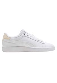 Puma - Męskie Skórzane Buty Treningowe Smash 3.0. Kolor: biały. Materiał: skóra. Sport: turystyka piesza