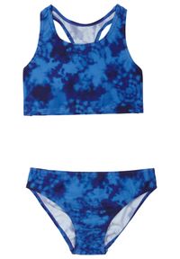 bonprix - Bikini dziewczęce (2 części). Kolor: niebieski. Wzór: nadruk