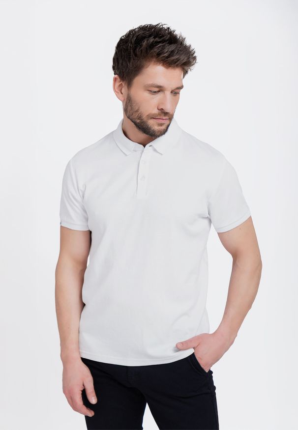 Volcano - Koszulka polo O-VOLVI. Typ kołnierza: polo. Materiał: materiał, prążkowany, włókno, bawełna. Długość: krótkie. Styl: elegancki, klasyczny