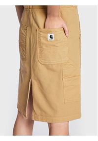 Carhartt WIP Sukienka jeansowa Medley I030492 Brązowy Regular Fit. Kolor: brązowy. Materiał: jeans, bawełna #5