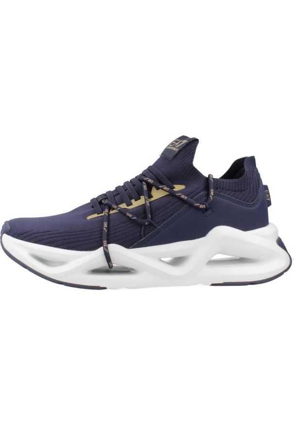 EA7 - Kapcie EMPORIO ARMANI X8X087 XK227 Niebieski. Kolor: niebieski. Materiał: tkanina. Sport: turystyka piesza
