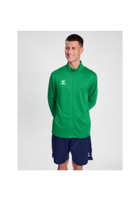 Kurtka z dresu Hummel Essential. Kolor: zielony. Materiał: dresówka. Sport: fitness #1