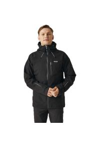Regatta - Okara męska kurtka przeciwdeszczowa. Kolor: czarny. Materiał: materiał. Sport: turystyka piesza #1