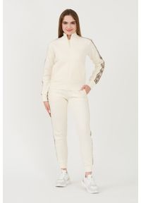 Guess - GUESS Beżowa damska bluza Britney Full Zip. Kolor: beżowy #5