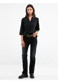 Big-Star - Spodnie jeans damskie czarne Myrra 916. Stan: podwyższony. Kolor: czarny. Styl: rockowy #4