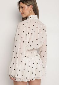 Born2be - Beżowa Rozkloszowana Sukienka z Rękawami Typu Nietoperz i Wiązaniem Miriviela. Okazja: na co dzień. Kolor: beżowy. Materiał: jeans. Typ sukienki: proste. Styl: casual, klasyczny #6