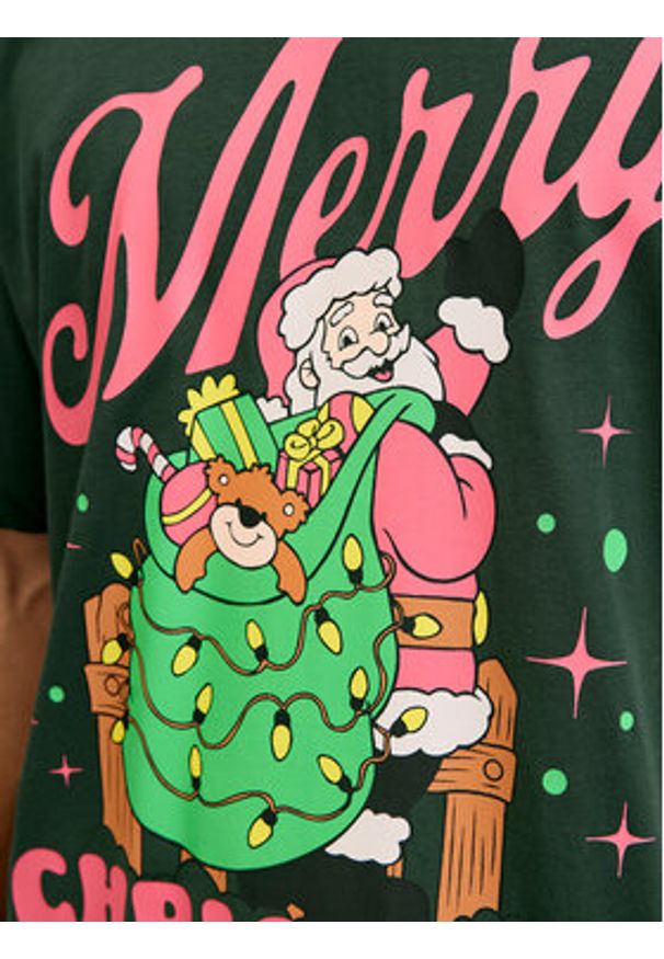 Jack & Jones T-Shirt Holiday Cartoon 12287550 Zielony Relaxed Fit. Kolor: zielony. Materiał: bawełna