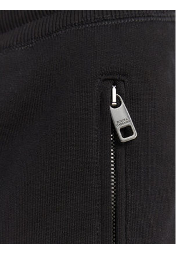 DOLCE & GABBANA - Dolce&Gabbana Spodnie dresowe GVXQHT G7F2G Czarny Regular Fit. Kolor: czarny. Materiał: bawełna