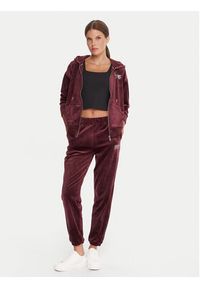 DKNY Sport Spodnie dresowe DP5P3702 Bordowy Regular Fit. Kolor: czerwony. Materiał: syntetyk #4