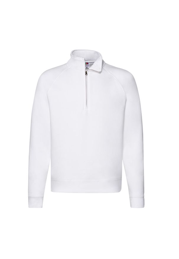 FRUIT OF THE LOOM - Bluza Męska Premium Z Zamkiem Błyskawicznym. Kolor: biały