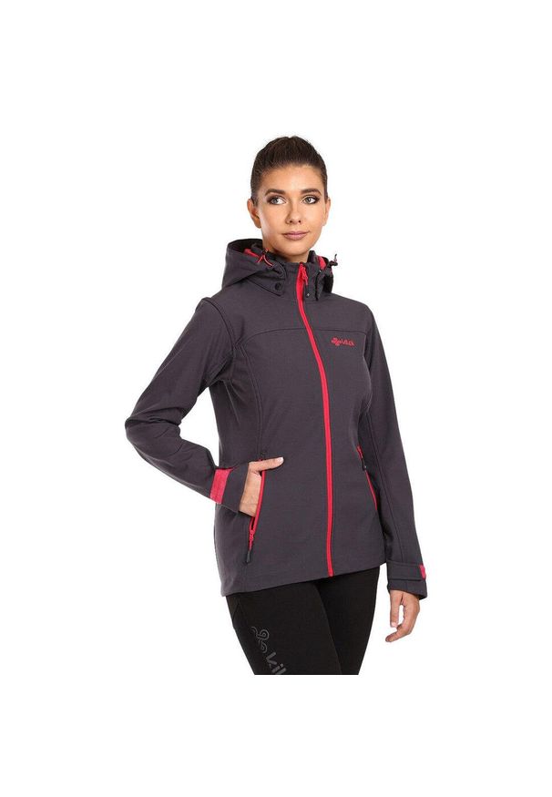 Damska kurtka softshell Kilpi RAVIA-W. Kolor: szary. Materiał: softshell