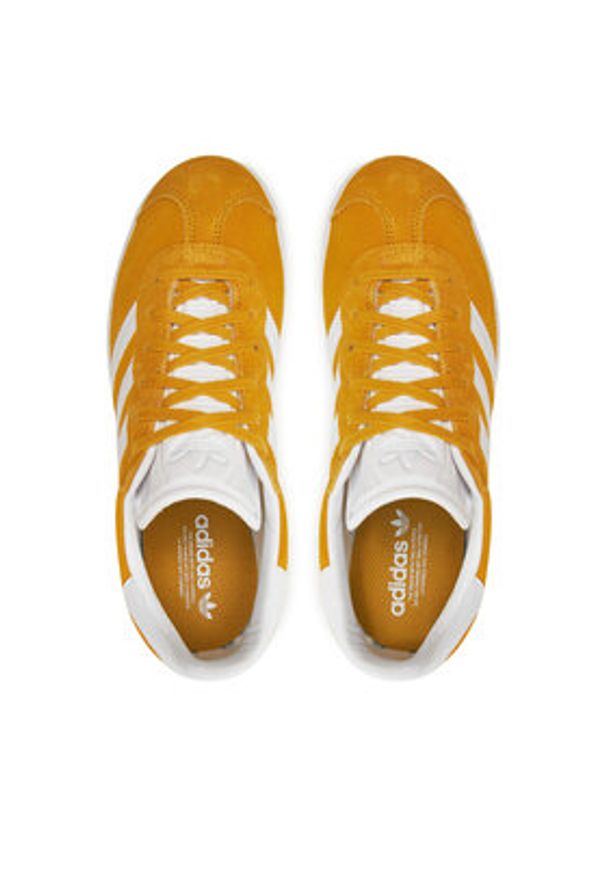 Adidas - adidas Sneakersy Gazelle J IF9803 Żółty. Kolor: żółty. Materiał: skóra, zamsz. Model: Adidas Gazelle