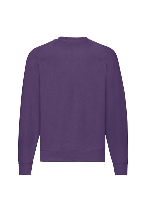 FRUIT OF THE LOOM - Klasyczna Bluza Raglanowa Unisex Dla Dorosłych. Kolor: fioletowy. Długość rękawa: raglanowy rękaw