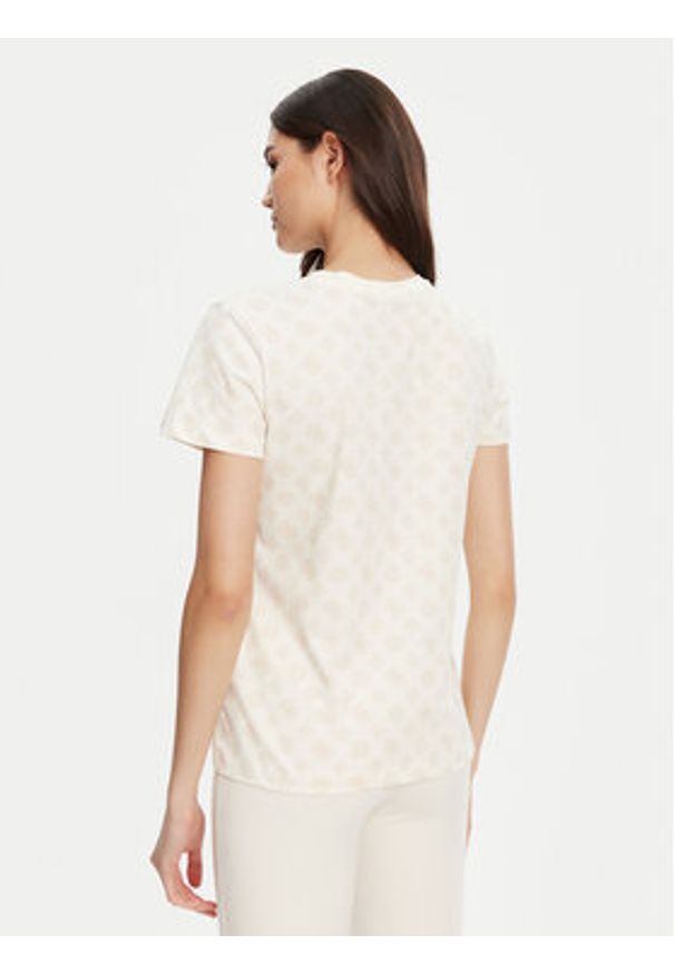 Guess T-Shirt V5YI04 I3Z14 Écru Regular Fit. Materiał: bawełna