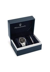 Maserati Zestaw zegarek i bransoletka Competizione Diver Chronograph Gift SET R8873600001 Srebrny. Kolor: srebrny #3