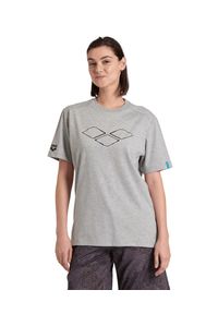Koszulka Arena T-Shirt Logo Cotton. Kolor: szary. Materiał: jersey, bawełna. Długość rękawa: krótki rękaw. Długość: krótkie. Wzór: aplikacja