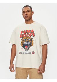 Puma T-Shirt Showtime 624737 Écru Regular Fit. Materiał: bawełna