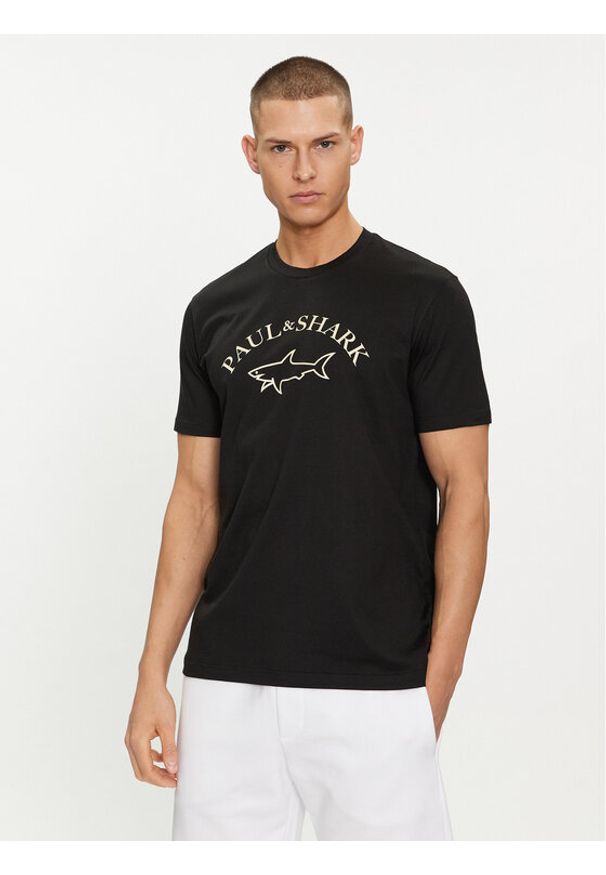 PAUL & SHARK - Paul&Shark T-Shirt 24411032 Czarny Regular Fit. Kolor: czarny. Materiał: bawełna