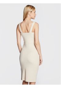 Guess Sukienka codzienna W2YK17 K8RT2 Beżowy Regular Fit. Okazja: na co dzień. Kolor: beżowy. Materiał: wiskoza. Typ sukienki: proste. Styl: casual #3