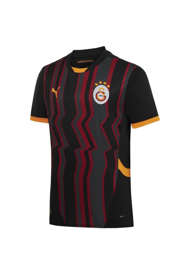 Puma - Męska koszulka Galatasaray SK 24/25 PUMA Black Intense Orange. Kolor: żółty, czarny, pomarańczowy, wielokolorowy