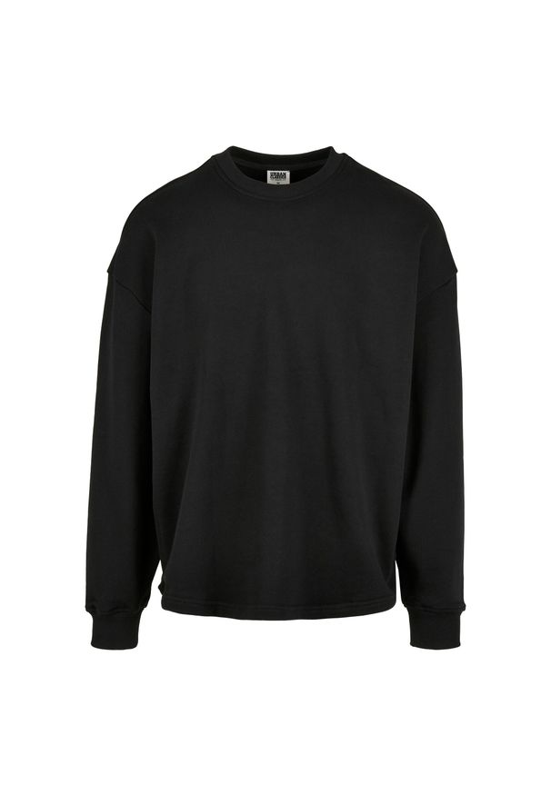 Bluza z okrągłym dekoltem Urban Classics organic oversized boxy. Kolor: czarny