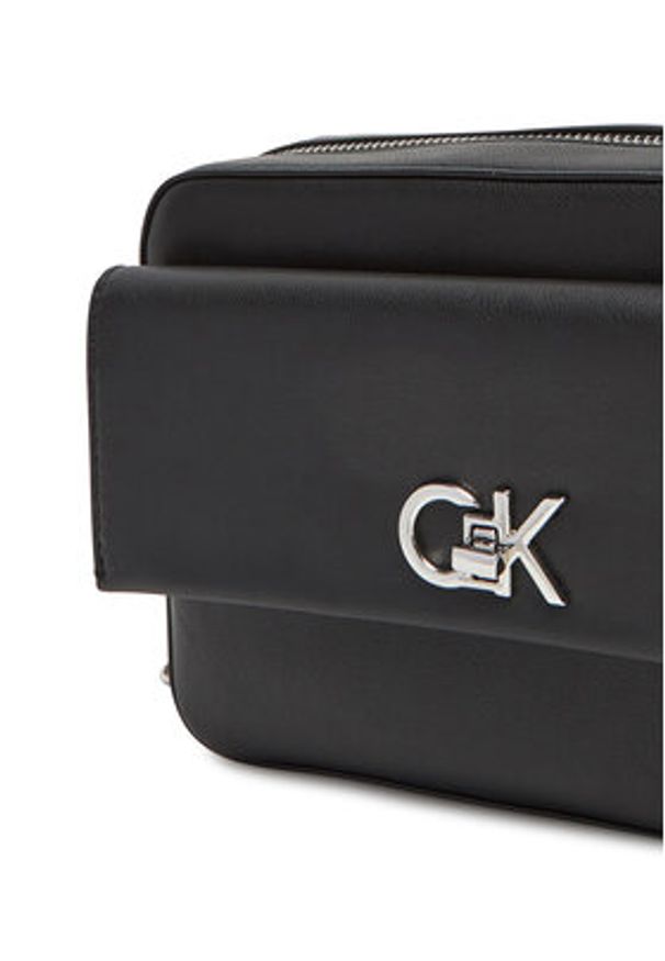 Calvin Klein Torebka Ck Re-Lock Pocket Camera Bag LV04F3102G Czarny. Kolor: czarny. Materiał: skórzane