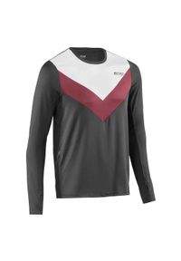 Męska koszulka sportowa Chevron z długim rękawem szybkoschnąca oddychająca CEP. Kolor: czerwony, czarny, wielokolorowy, biały. Materiał: materiał. Długość rękawa: długi rękaw. Długość: długie. Sport: bieganie, fitness #1
