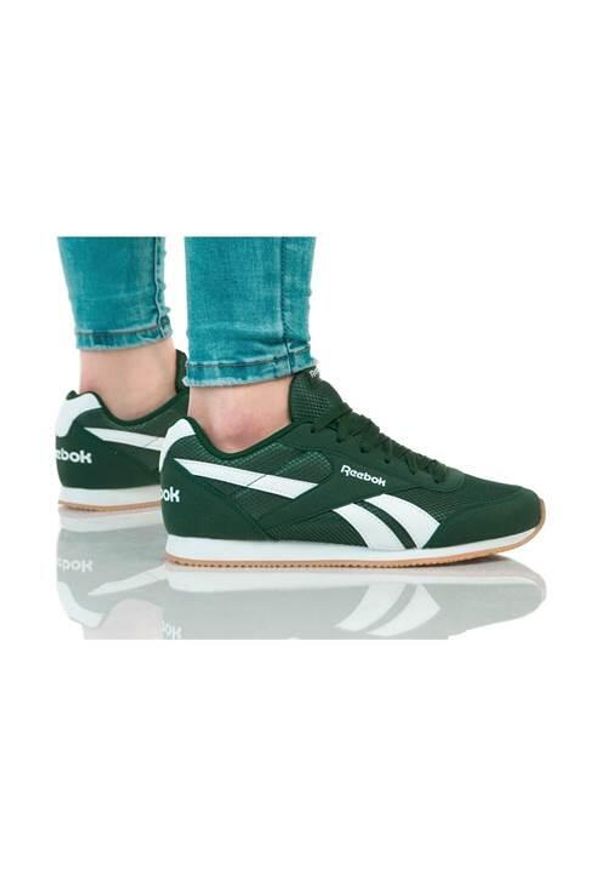 Buty do chodzenia dla dzieci Reebok Royal Cljog 2. Zapięcie: sznurówki. Kolor: zielony. Materiał: materiał, syntetyk, tkanina. Szerokość cholewki: normalna. Model: Reebok Royal. Sport: turystyka piesza