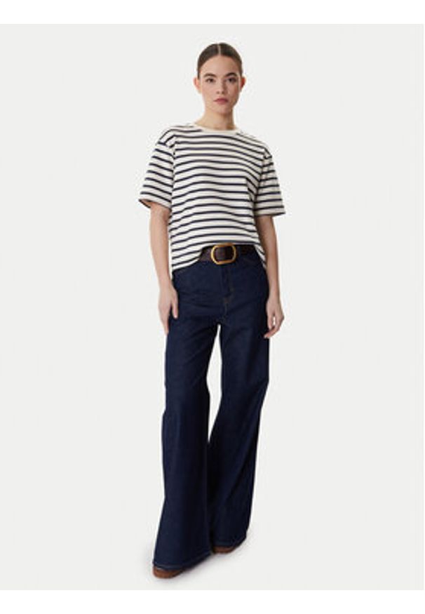 Weekend Max Mara T-Shirt Multid 2615941031 Beżowy Relaxed Fit. Kolor: beżowy. Materiał: bawełna