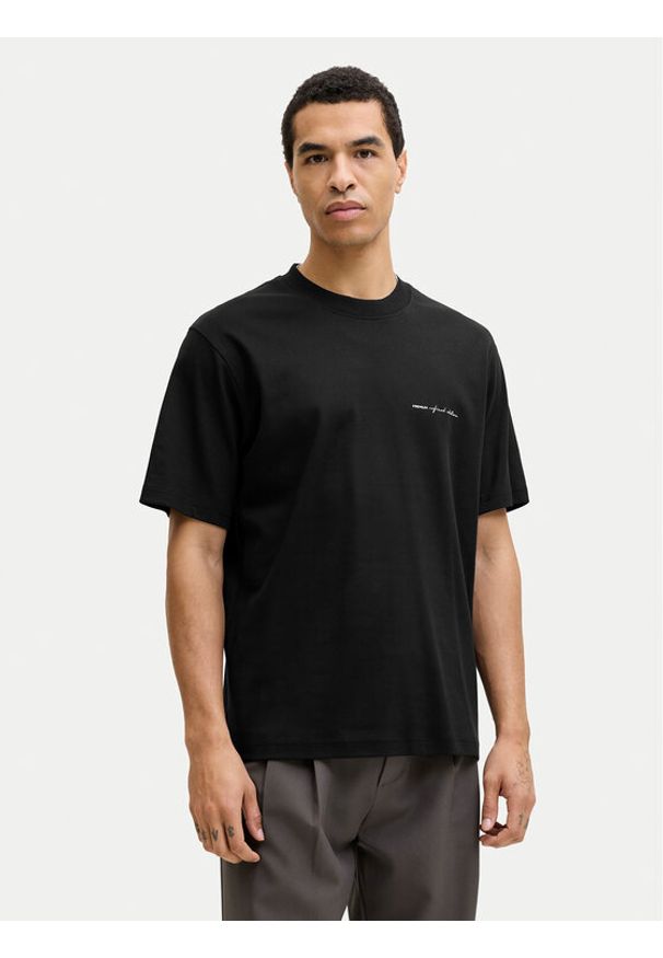 Jack & Jones T-Shirt Owen 12292397 Czarny Relaxed Fit. Kolor: czarny. Materiał: syntetyk, bawełna