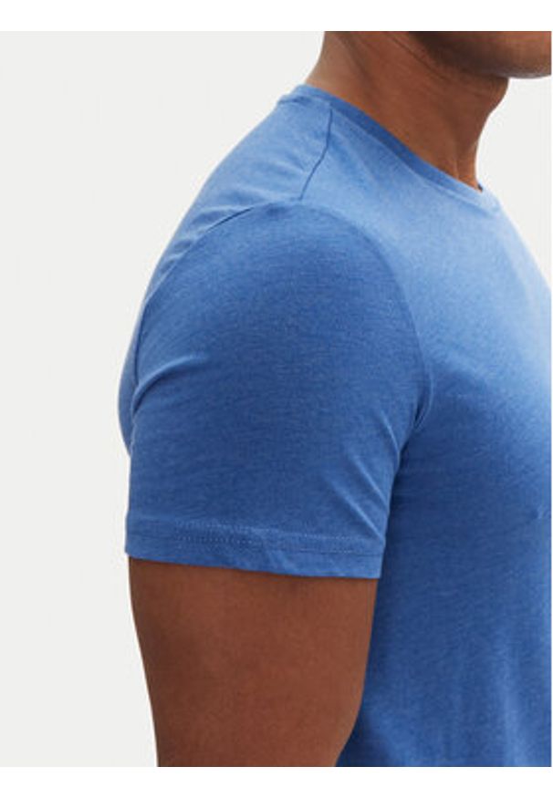Tommy Jeans T-Shirt Jaspe DM0DM20363 Niebieski Slim Fit. Kolor: niebieski. Materiał: bawełna, syntetyk