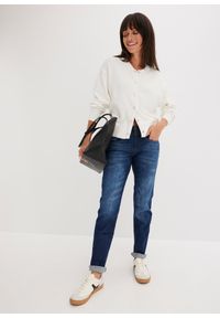 bonprix - Dżinsy o kroju mom, mid waist. Kolor: niebieski. Styl: klasyczny #3