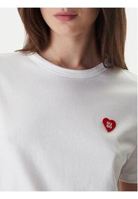 Hugo - HUGO T-Shirt Damacia 50562145 Biały Regular Fit. Kolor: biały. Materiał: bawełna #3