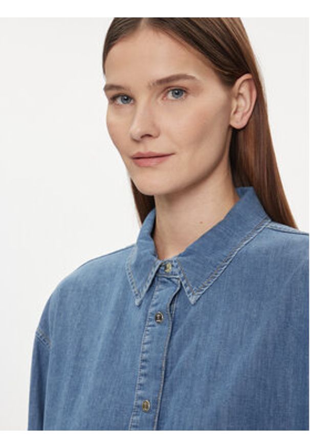 JOOP! Koszula jeansowa 30037338 Niebieski Oversize. Kolor: niebieski. Materiał: bawełna