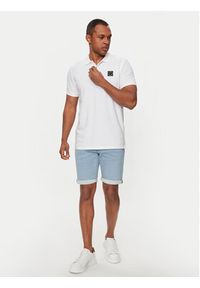 Petrol Industries Polo M-1040-POL945 Biały Slim Fit. Typ kołnierza: polo. Kolor: biały. Materiał: bawełna #2