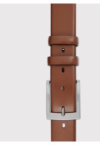 Pako Lorente - PAKO LORENTE - Kamelowy skórzany pasek męski. Kolor: brązowy, czarny. Materiał: skóra #1