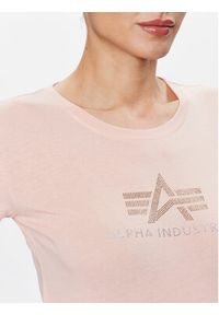 Alpha Industries T-Shirt Crystal 136063 Różowy Regular Fit. Kolor: różowy. Materiał: bawełna #4