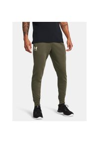 Spodnie męskie Under Armour Rival Terry Jogger. Kolor: zielony. Sport: fitness