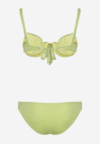 Born2be - Jasnozielone Dwuczęściowe Bikini Biustonosz Wiązany na Plecach Majtki Typu Figi Tiamanis. Kolor: zielony #3