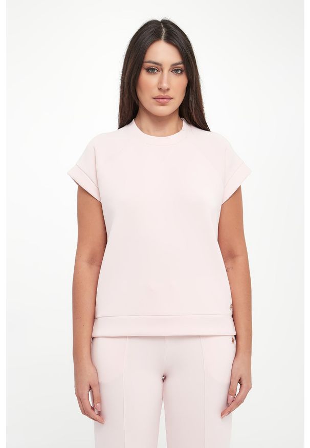Bluza damska z krótkim rękawem Tamea JOOP!. Długość rękawa: krótki rękaw. Długość: krótkie