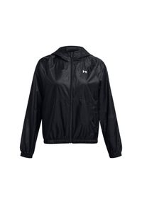 Damska kurtka wodoodporna Under Armour. Kolor: czarny, biały, wielokolorowy. Materiał: materiał. Sport: bieganie
