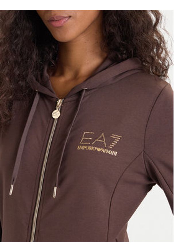 EA7 Emporio Armani Dres 8NTV51 TJ9RZ U6063 Brązowy Regular Fit. Kolor: brązowy. Materiał: syntetyk, wiskoza