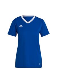 Koszulka piłkarska damska Adidas Entrada 22 Jersey. Kolor: biały, niebieski, wielokolorowy. Materiał: jersey, poliester. Sport: piłka nożna #1