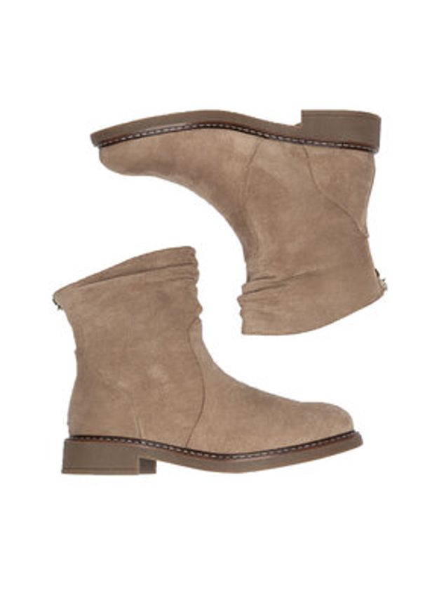 Clara Barson Botki WS2169-04 Beżowy. Kolor: beżowy. Materiał: materiał