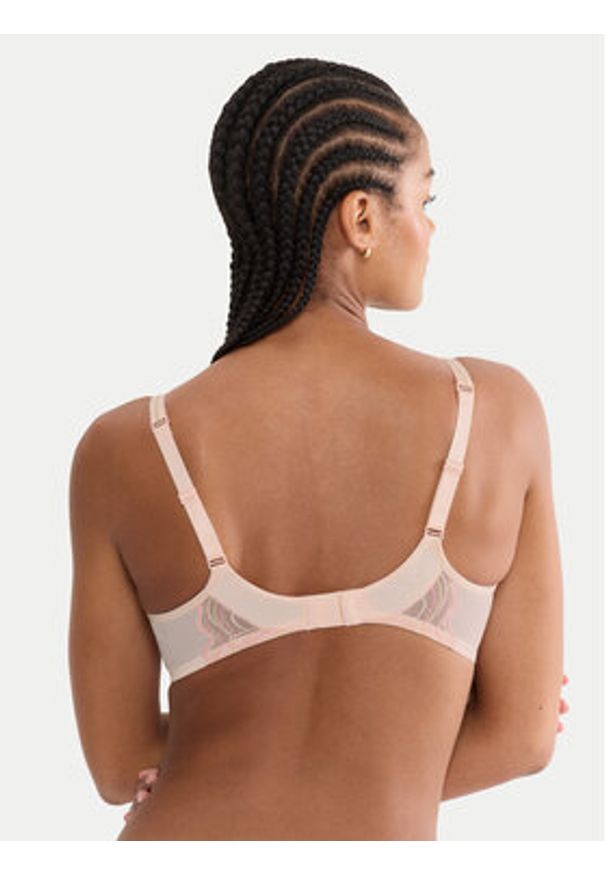 Triumph Biustonosz z fiszbiną Waves Of Glow 10227810 Beżowy. Kolor: beżowy. Materiał: syntetyk