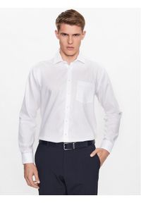 Seidensticker Koszula 01.153730 Biały Regular Fit. Kolor: biały. Materiał: bawełna